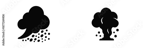 Cloud with falling snow icon