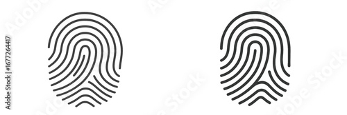 Two Fingerprints on Black Background