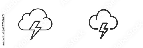 Cloud and lightning bolt icon