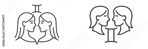 Gemini Zodiac Sign Icon