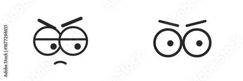 Cartoon eyes with different emotions