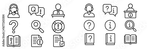 Customer support and information icons