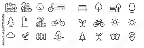 Urban Nature and City Life Icons