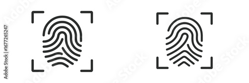 Fingerprint Scan Icons