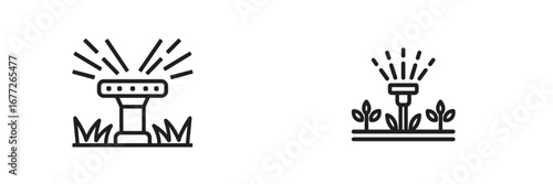 Garden Sprinkler Icons