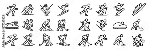 Winter Sports Icons Set
