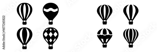Hot Air Balloons Silhouette Collection