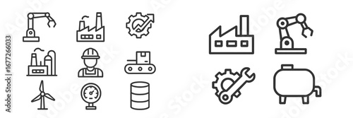Industrial icons set