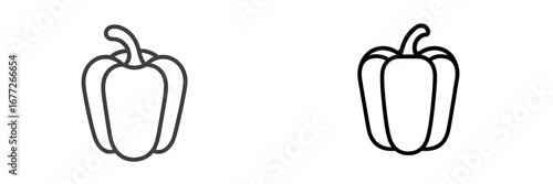 Bell pepper outline icon