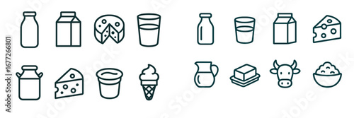 Dairy Products Icons Collection