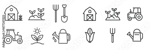 Farming Icons Set