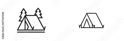 Tent and Trees Icon