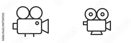 Vintage film camera icons