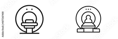 MRI scanner and patient icon