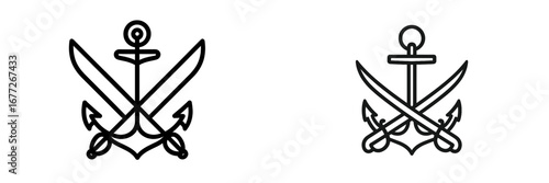 Anchor and Crossed Swords Emblem