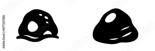 Stylized ghost outline with multiple eyes
