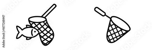 Fish Caught in Net Icon