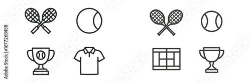 Tennis Icons Set
