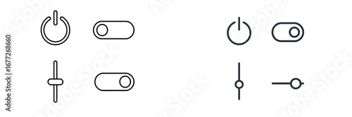 Power and toggle switch icons