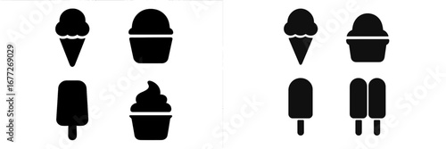 Ice cream and popsicle icons