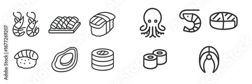 Seafood and Sushi Icons