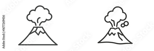 Volcano Eruption Icons