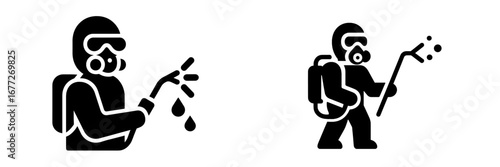 Person spraying water from a hose