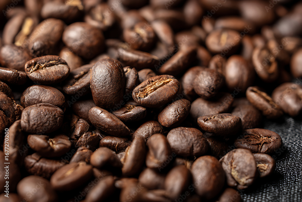Naklejka premium coffee beans background