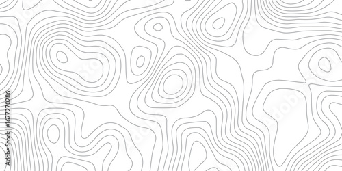 Abstract contemporary mapping art with topographic contour elevation lines white textured background and wavy geography pattern
