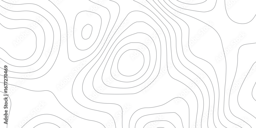 Fototapeta premium Abstract geography topographic line map with elevation contours modern white textured background and wavy paper design illustration