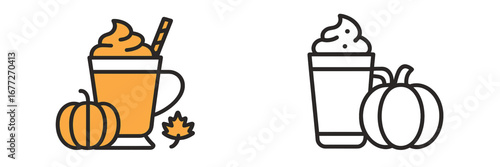 Pumpkin Spice Latte and Pumpkin Icon