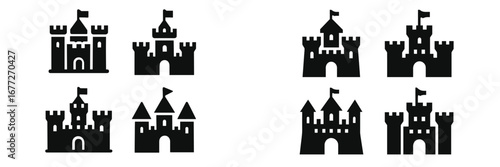 Set of castle icons