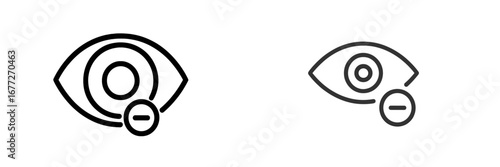 Eye icon with a minus sign