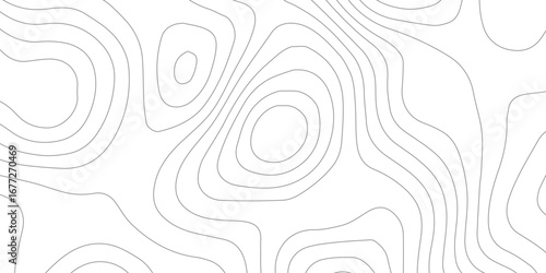 Abstract geography topographic line map with elevation contours modern white textured background and wavy paper design illustration
