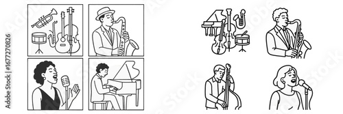 Jazz band playing music