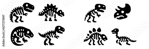 Four Dinosaur Skeletons