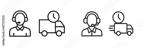 Customer service and delivery icons