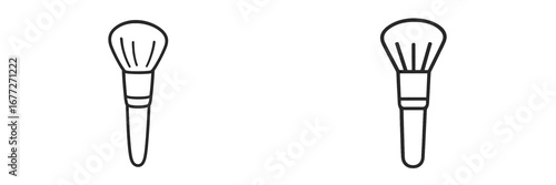 Two makeup brushes icon