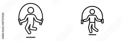 Person jumping rope icon