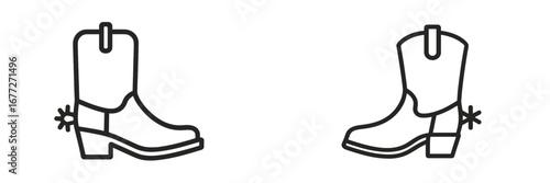Cowboy Boots with Spurs Icon