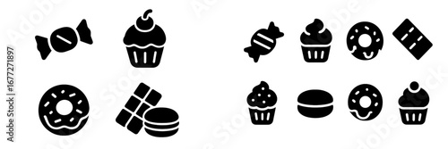 Assortment of Sweet Treats Icons