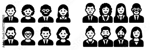 Diverse Group of People Icons