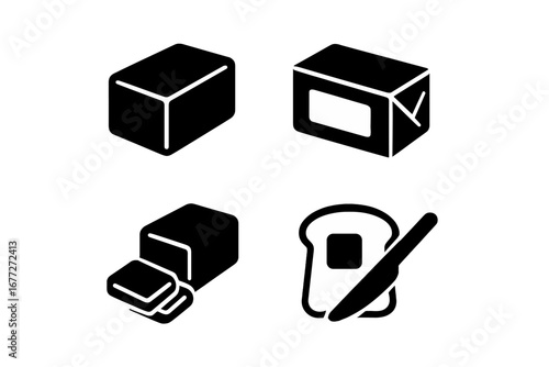 Butter icons set