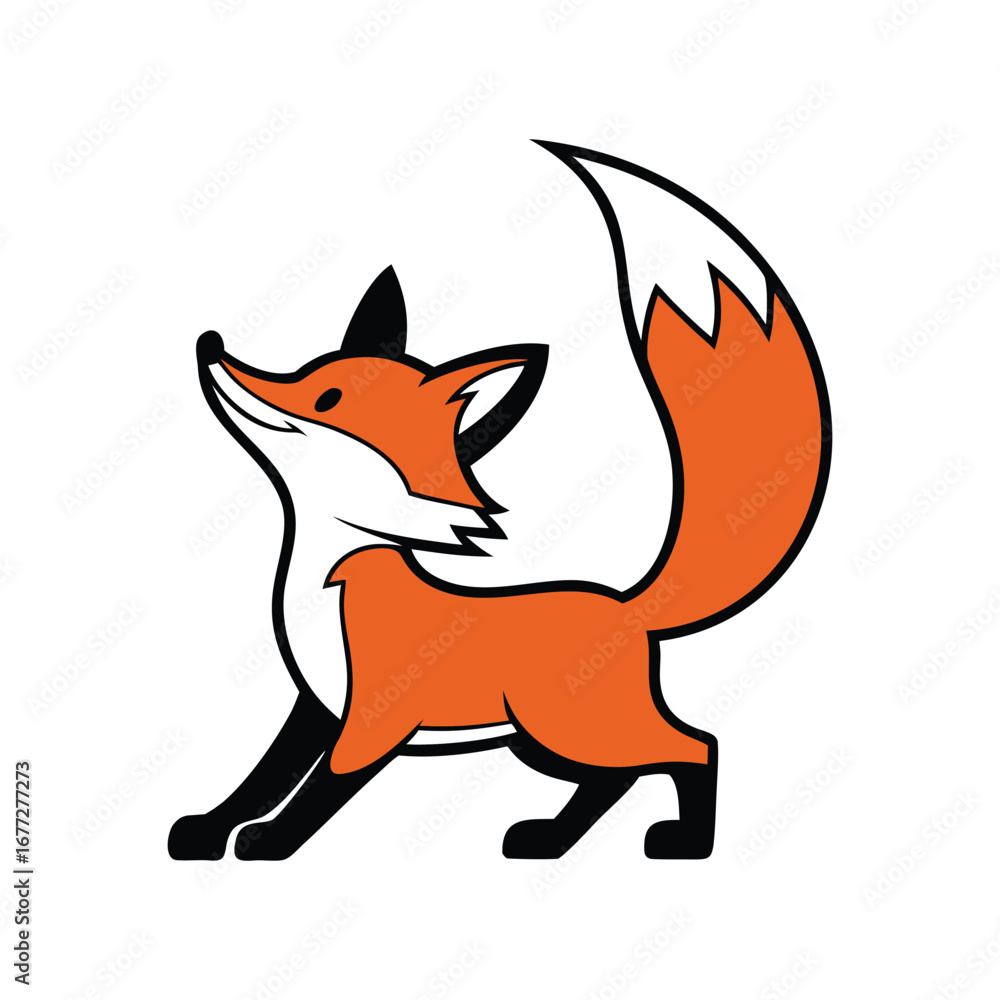 Obraz premium Cute Fox Wearing a Black Cape Graphic