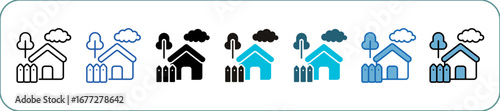 Rural Icon Pack Multistyle Editable Stroke