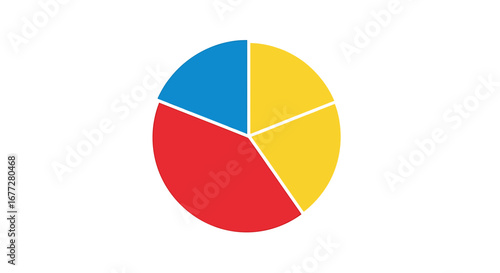 Free Download Four-Part Pie Chart Colorful Data Visualization for Business Reports - GFXLoad