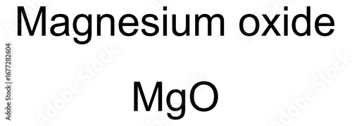 Chemical structure of magnesium oxide, drug substance