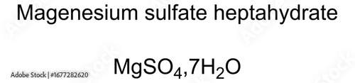 Chemical structure of magnesium sulfate heptahydrate, drug substance