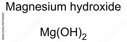 Chemical structure of magnesium hydroxide, drug substance