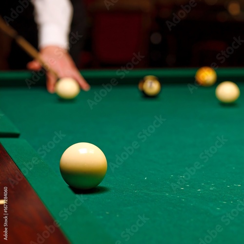 Wallpaper Mural Billiard player aiming shot Torontodigital.ca